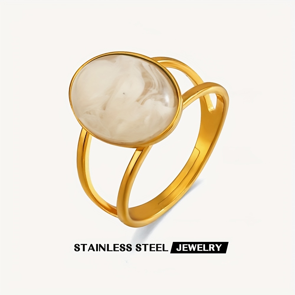 E-shop Ein Edelstahl-Schmuckring mit Temperaturanzeige, offene, verstellbare, elegante Luxus-Ring für Damen, Schmuck für Damen, Geschenk für Damen,