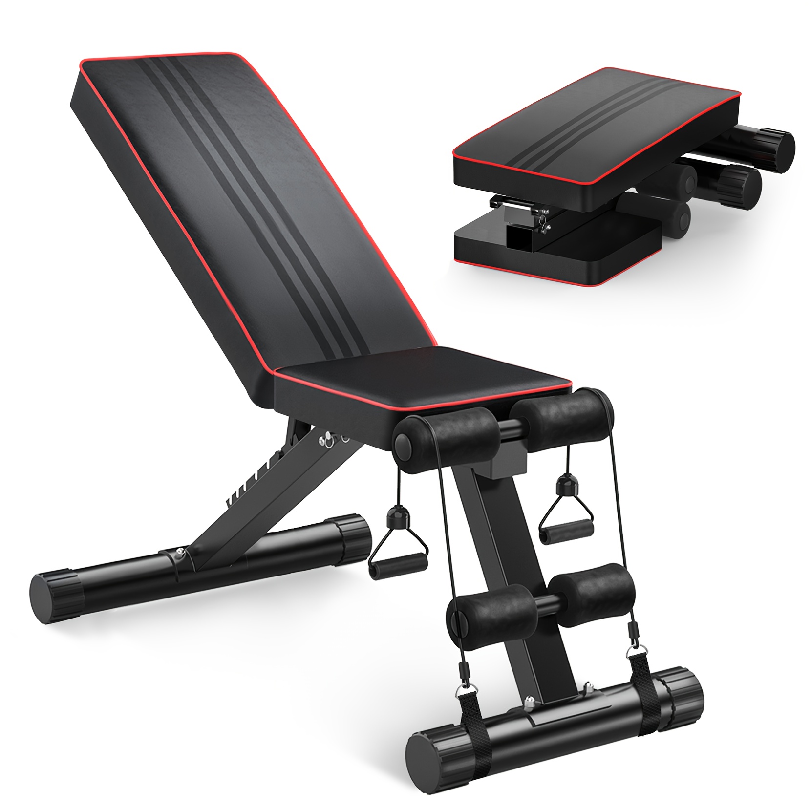 TEMU de mancuernas inclinable ajustable para entrenamiento de peso con 7 posiciones para entrenamientos en el gimnasio