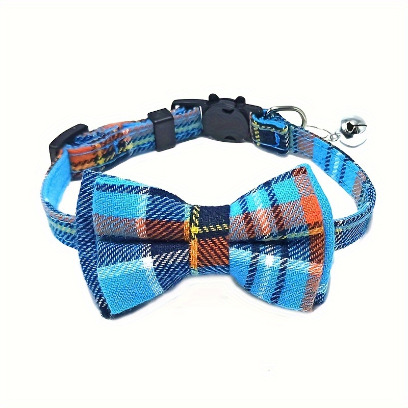 TEMU Cute Pattern Cat Collars With Bow Tie, Adjustable Comfortable Collar For Cats Pets Supplies