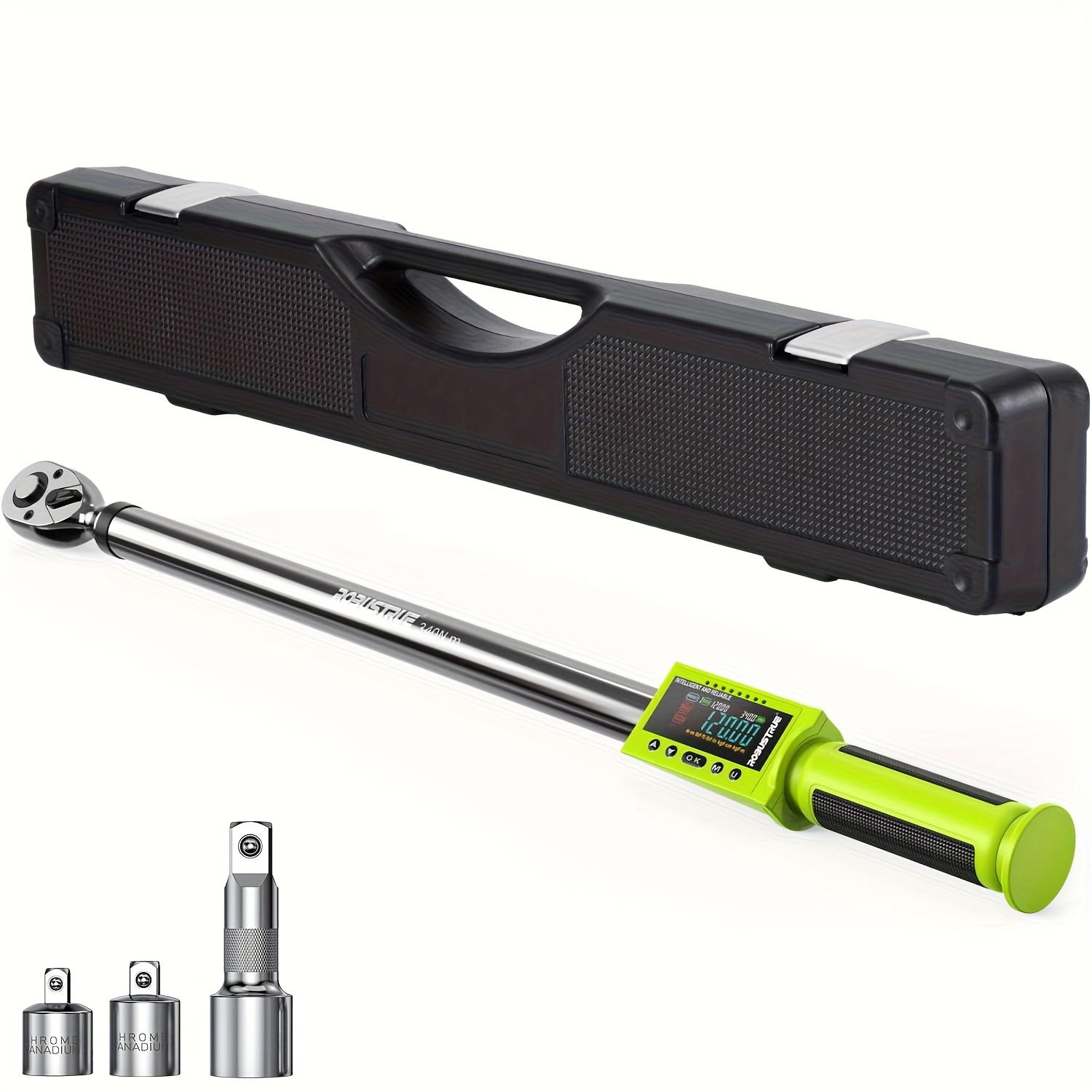 TEMU Robustrue 1/ 2" Torque Wrench 17-340nm (12.5-250.8ft-lb) +-2% - Electronic Torque Tester W/ For Auto Repair & Industrial