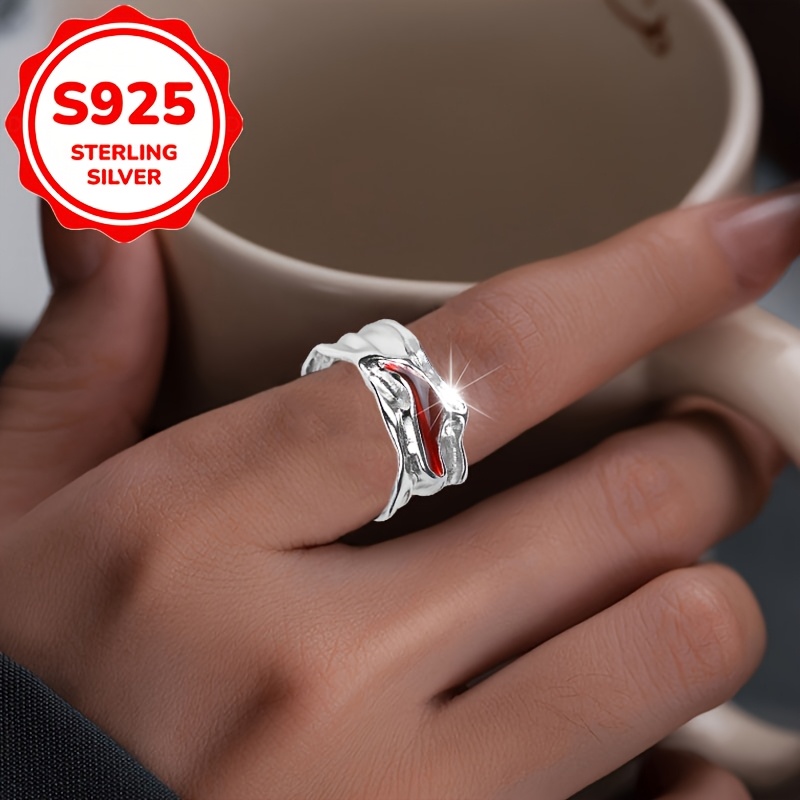 Women's S925 Pure Silver Eternal Night Galaxy Ring, Unique Design