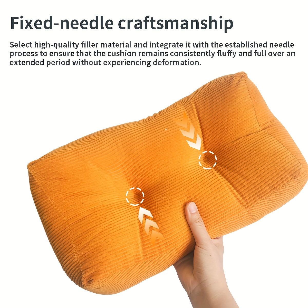 1pc thickened multi functional lumbar support pillow retro style machine washable corduroy fabric suitable for office chairs and home decor   seat cushion with polyester filling backrest nap pillow   used as headrest 20cm 40cm Product details 1