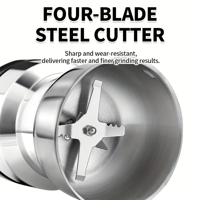 [Electric Grinder] 1 Large Multifunctional Electric Grinder, American Plug, Whole Grains Milling Machine, Which Can Grind Ingredients/Coffee Beans/Seasonings, Etc., Suitable For Home Kitchens (Not Wet Grinding)