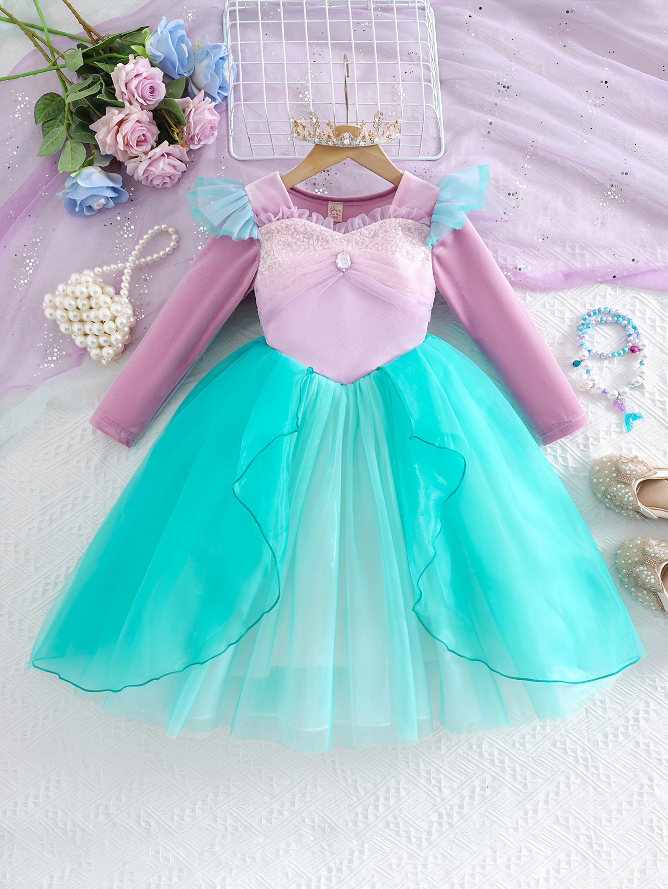 kids mermaid dress sold on Temu United States