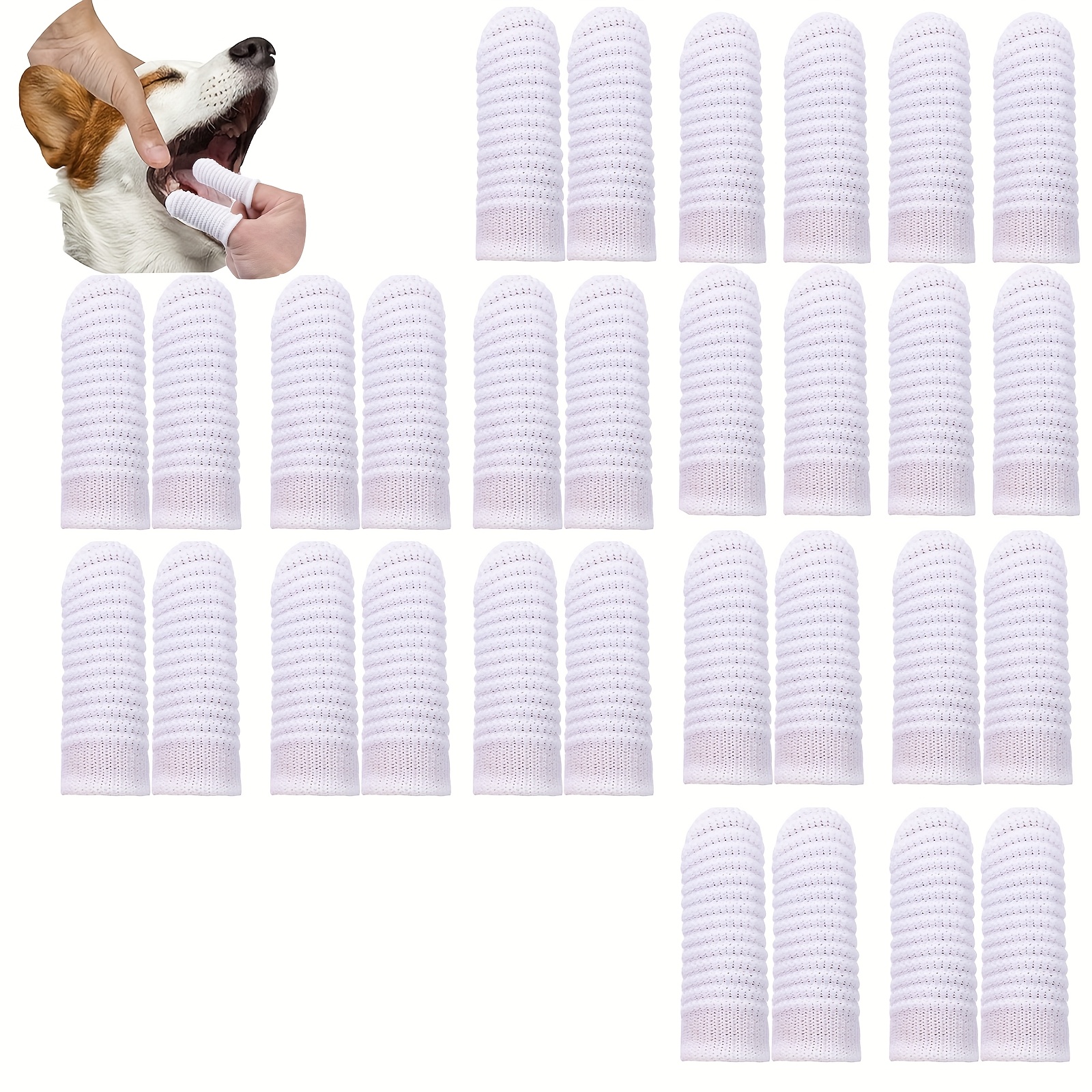5pcs/10pcs/25pcs/30pcs Dog Toothbrush Pet Toothbrush Finger Toothbrush Cat Toothbrush Washable & Comfortable & Durable