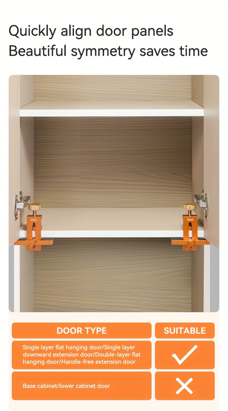  cabinet door installation clamp 2 in 1 cabinet mounting positioning tool multifunctional adjustable aid aluminum alloy diy positioning clamp suitable for installing frameless cabinet doors details 5