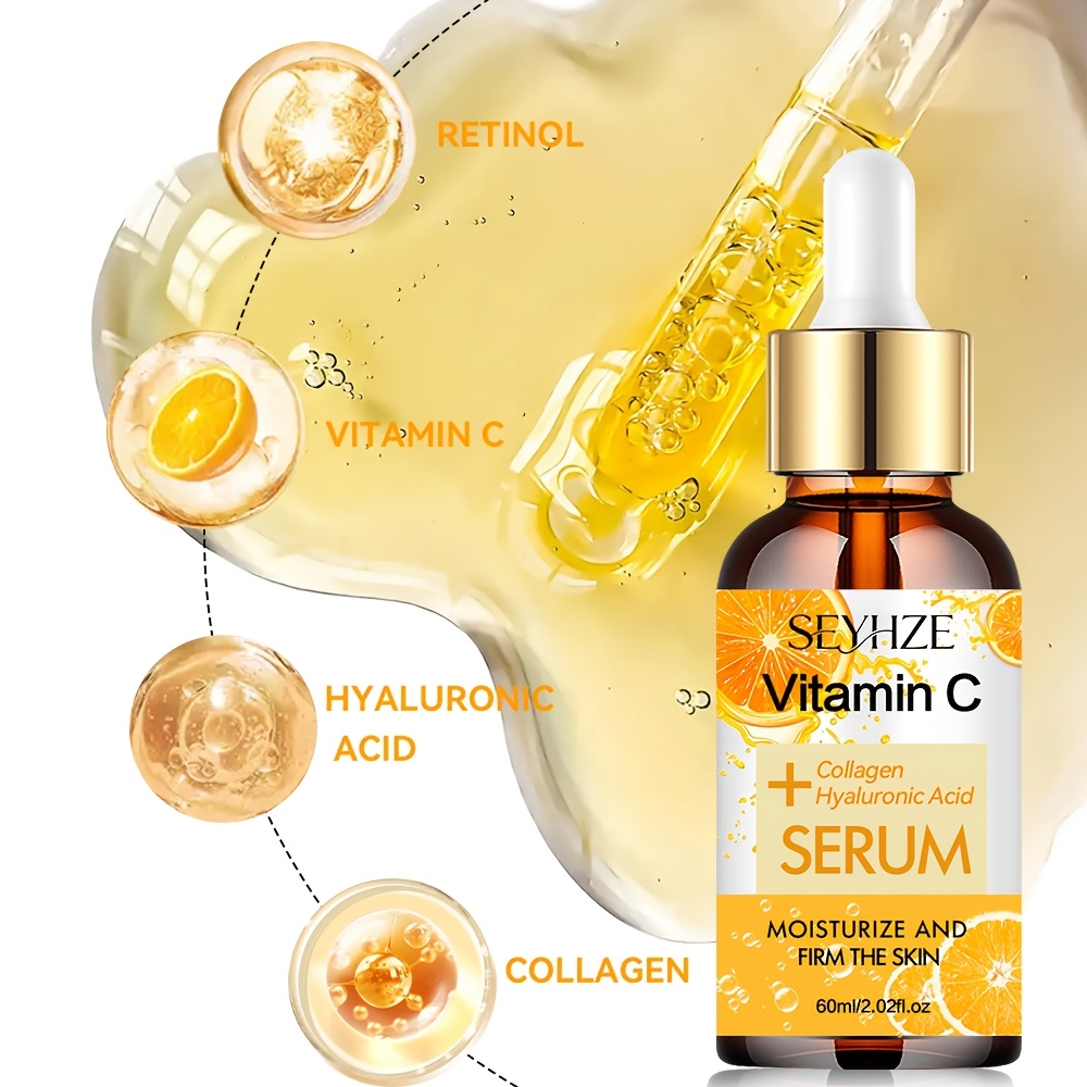 40ml 20 vitamin c serum brightens hydrates hyaluronic acid - Temu
