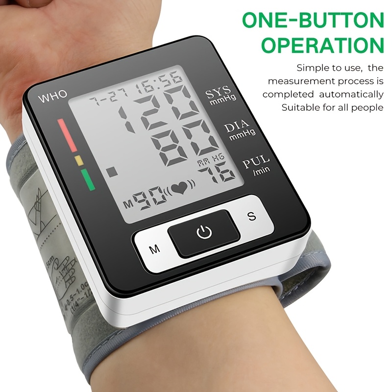   kun ck w133 automatic wrist   large lcd display adjustable cuff multi user mode 99 readings per user portable pp case 300mah battery lasts 15   who health indicator ideal for home use health tracking fitness aid Product details 2