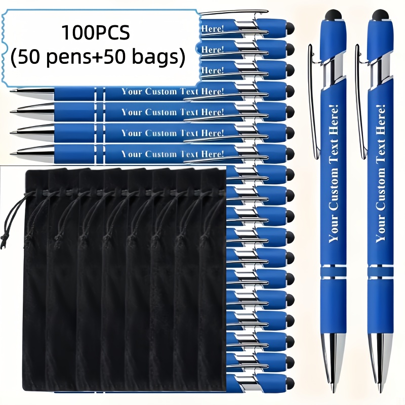 Custom Logo Metal Ballpoint Pens Set with Black Ink