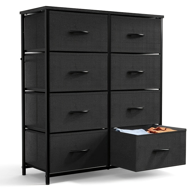 

Dresser For Bedroom, Dressers & Chests Of Drawers Dresser Organizer With 8 Fabric Storage Drawers Tower Unit, Bedroom Dresser With Wooden Top, Thickened Frame, For Closet, Hallway, Home Organizer