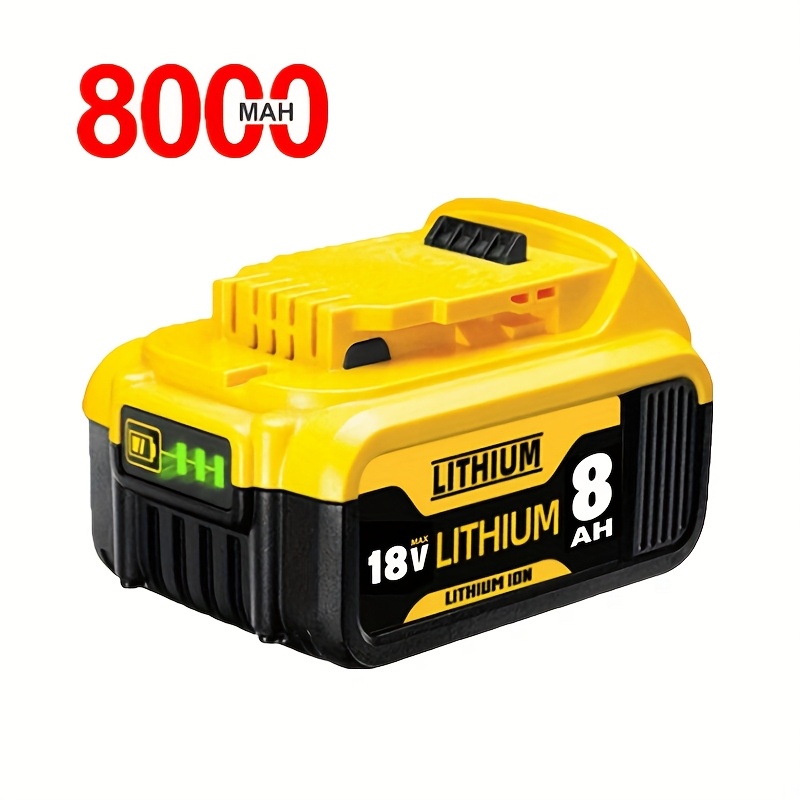 TEMU 8.0ah Battery Replacement For 18v 8.0ah Compatible With Dcb181 Lithium