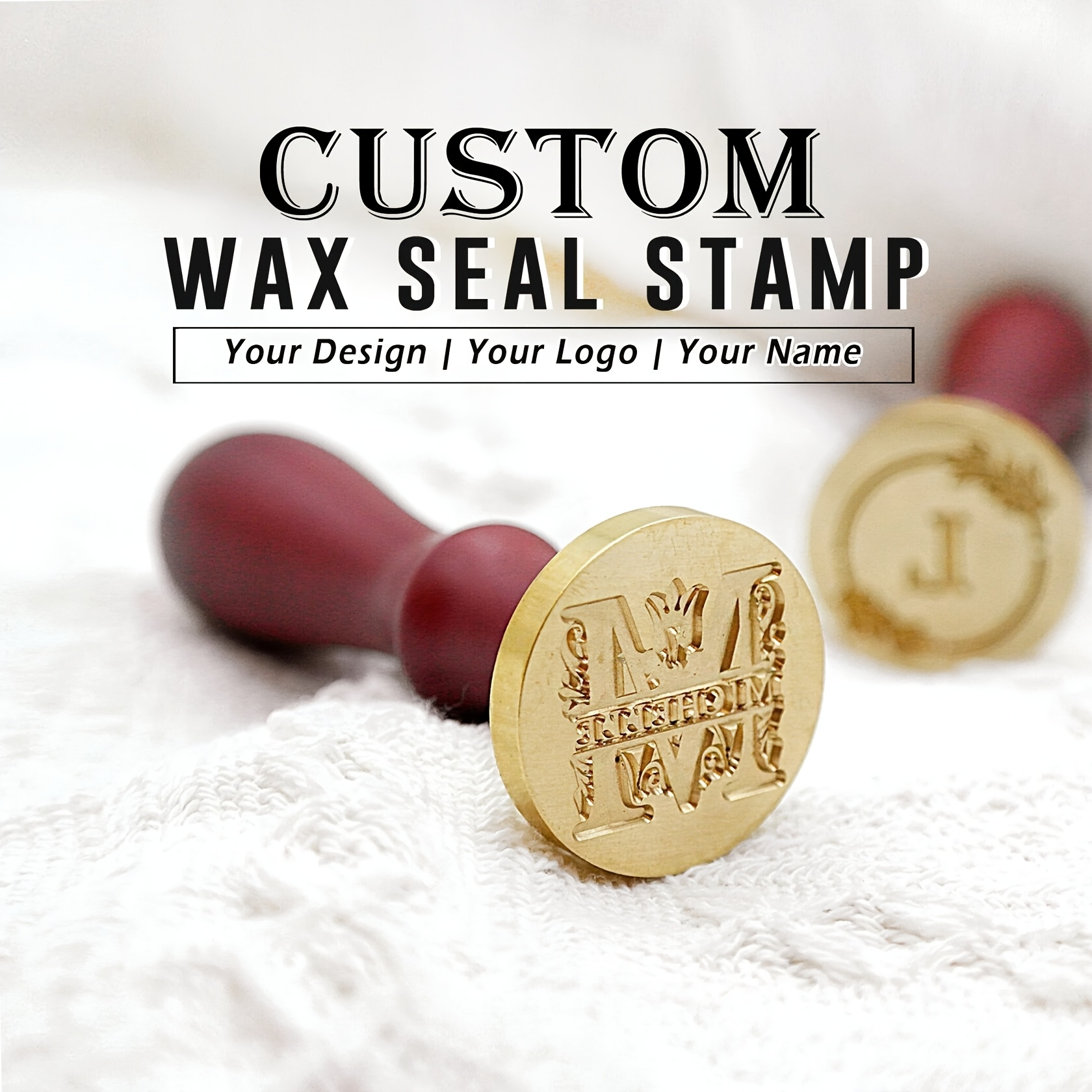 

1pc Briartw Custom 25mm Wax Seal Stamp, Personalized Letter Pattern For Diy Crafts, Envelopes, Gifts, Holiday Cards, Wedding Invitations - Decorative Sealing Stamp (no Handle)