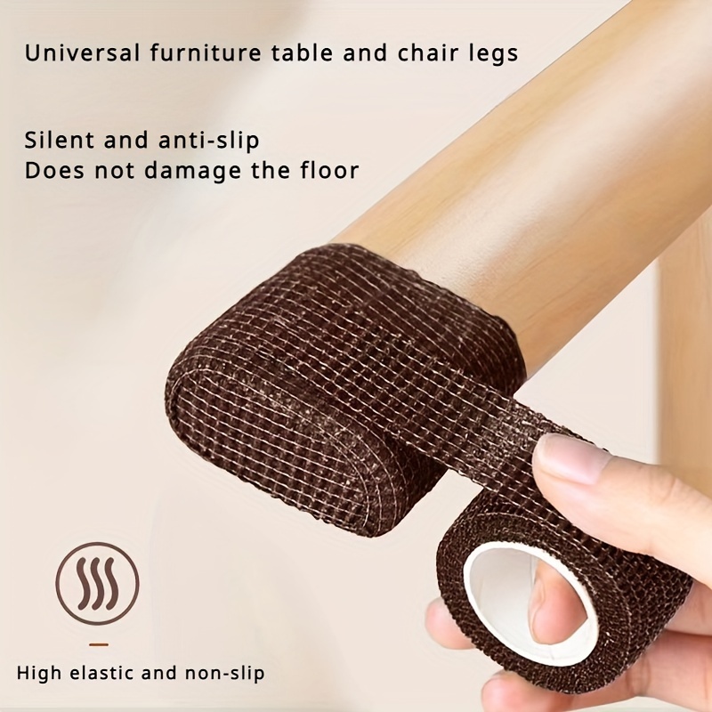 

6-pack Polyamide Furniture Leg Protectors, Non-slip Chair And Table Feet Covers, Silent And Adhesive Pads For Sofa Stools