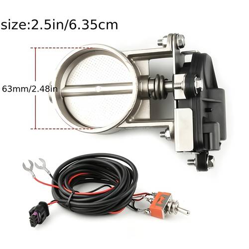 turn the switch vehicle motorcycle exhaust pipe modification control switch universal model modification accessory stainless steel body body diameter size 2 inches 2 25 inches 2 5 inches 2 75 inches 3 inches