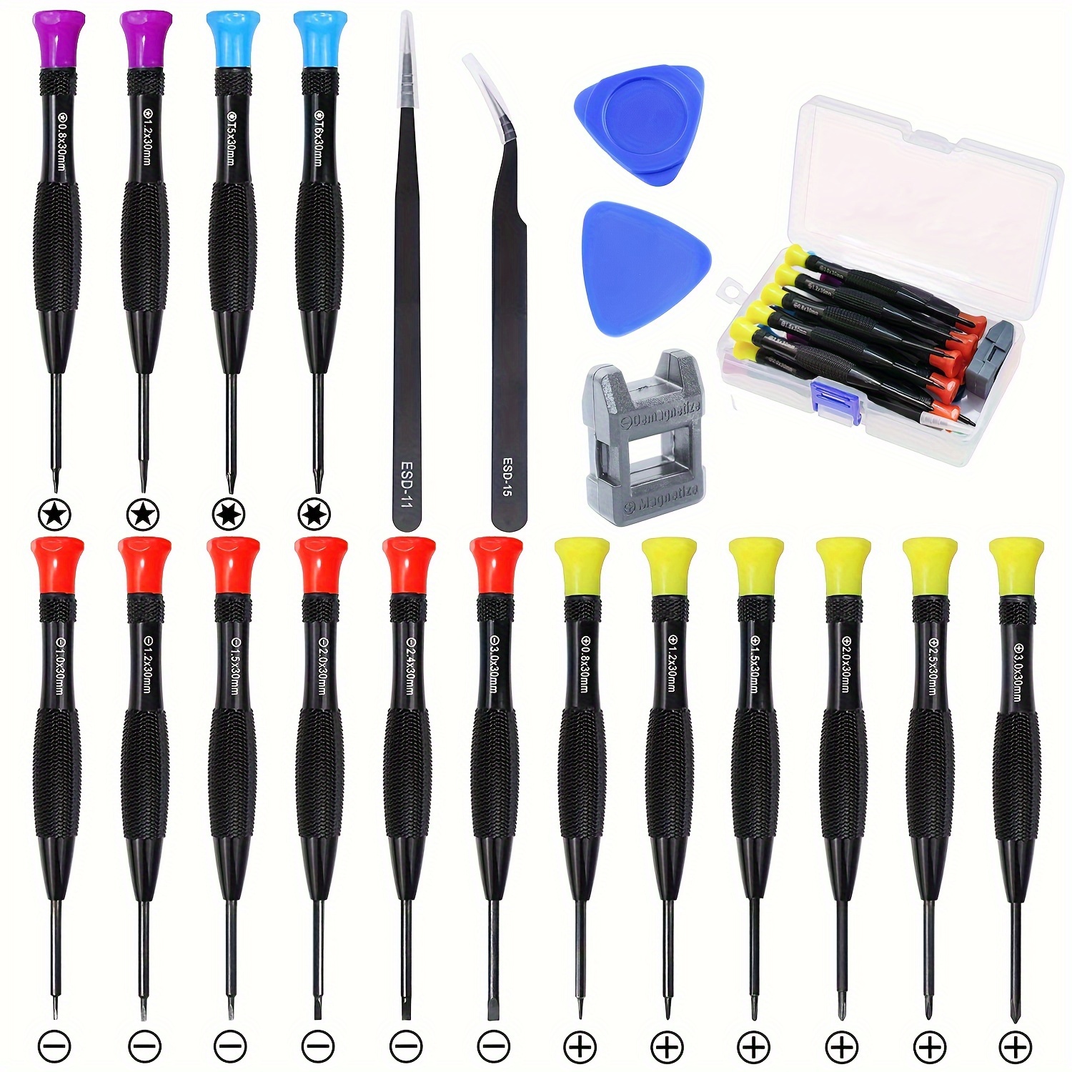 

21pcs Screwdriver Set - Includes Slotted, , , & For Smartphone, Laptop &