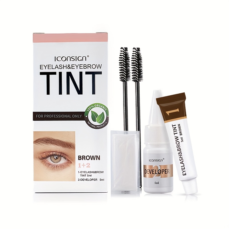 2in 1 Makeup Set for Eyelashes And Eyebrow, Providing A Natural And Dense Effect On The Eyebrow, Suitable for Small Area Dyeing, Instantly Vibrant And Long Lasting for 10 to 12 Weeks, Ideal for Salon And Home Use.