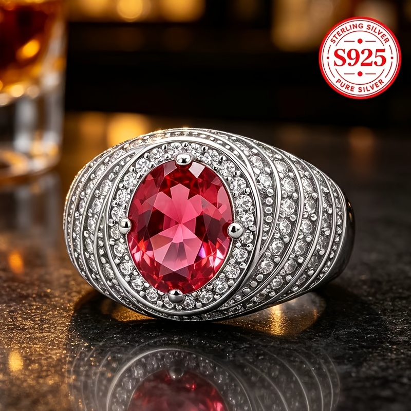 Image of 925 Sterling Silver Exquisite Ladies Fashion Ring, Elegant, Vacation, Luxury, Classic, Inlaid With Natural Stones, Suitable For Vacation Travel, Daily Wear, Is A Perfect Commemorative Gift For