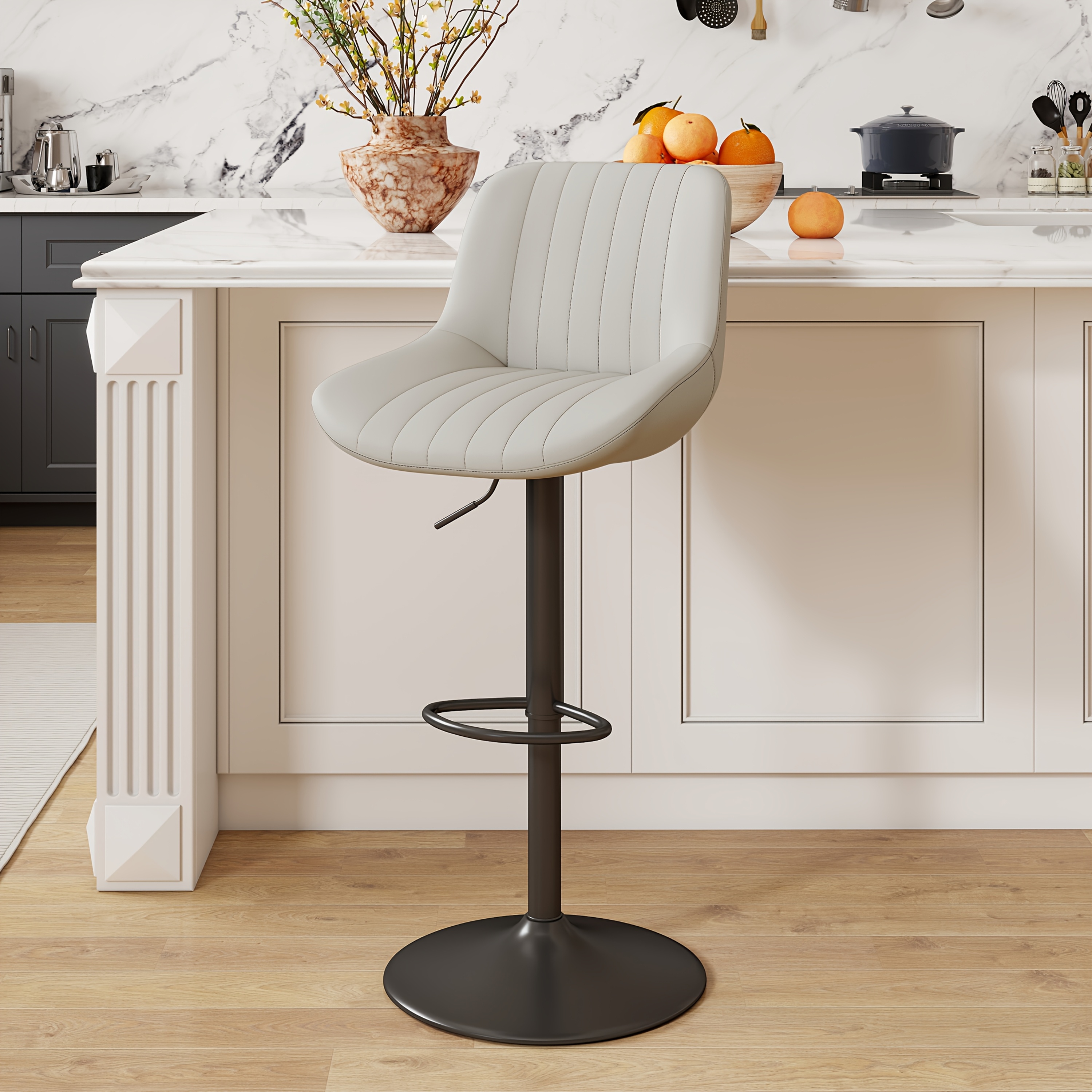 exclusive Counter Height Bar Stools 1/2/3/4 Packs Counter Height Bar Stools, Adjustable Swivel Upholstered Counter Height Barstools with Back And Footrest, Stool Chair for Kitchen Counter Island 16 exclusive Counter Height Bar Stools 1/2/3/4 Packs Counter Height Bar Stools, Adjustable Swivel Upholstered Counter Height Barstools with Back And Footrest, Stool Chair for Kitchen Counter Island - Image 16