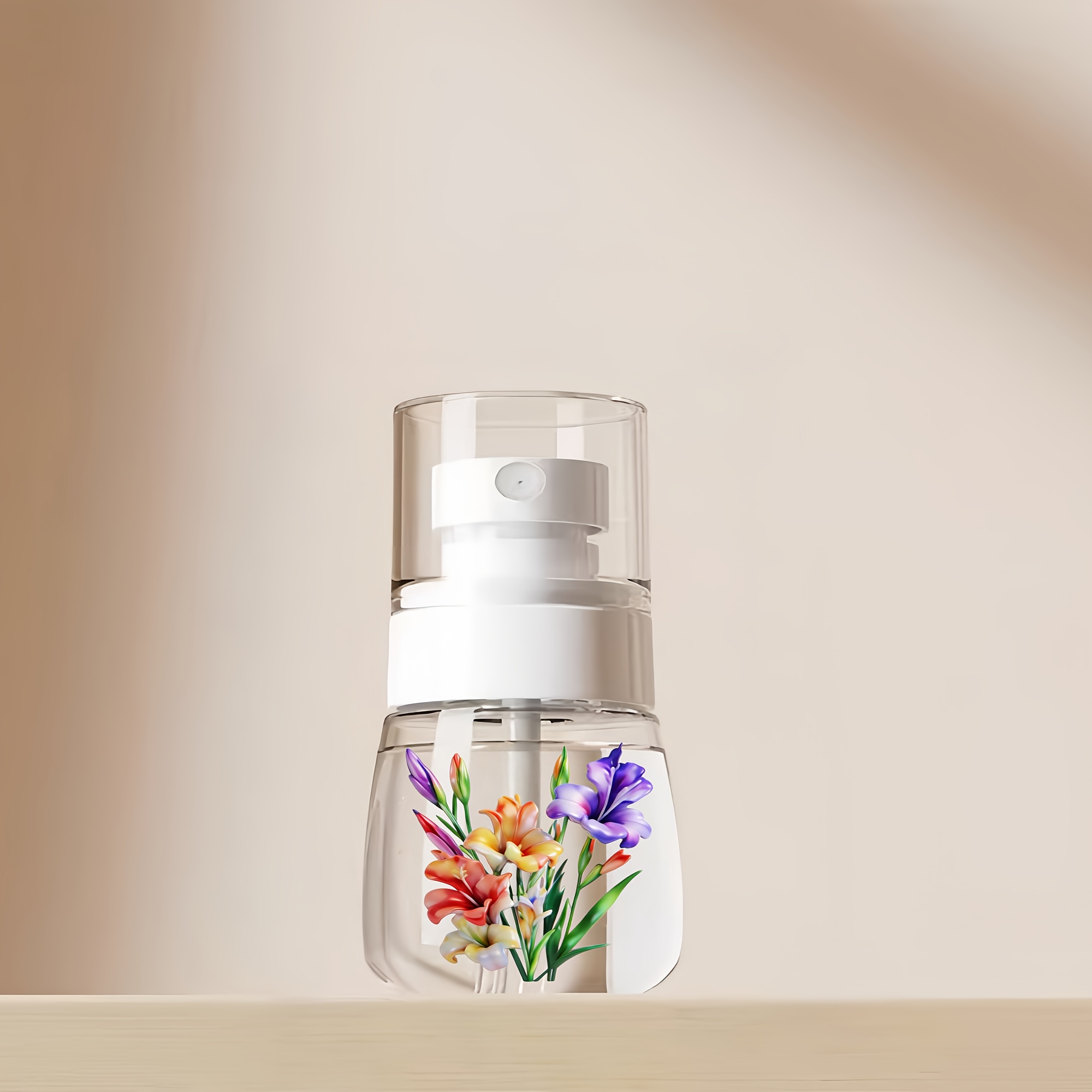 TEMU 1pc Spring Flowing Light Sword Orchid Mini Spray Bottle, 30ml Portable And Refillable Plastic Travel Perfume Atomizer, Suitable For Cosmetics,