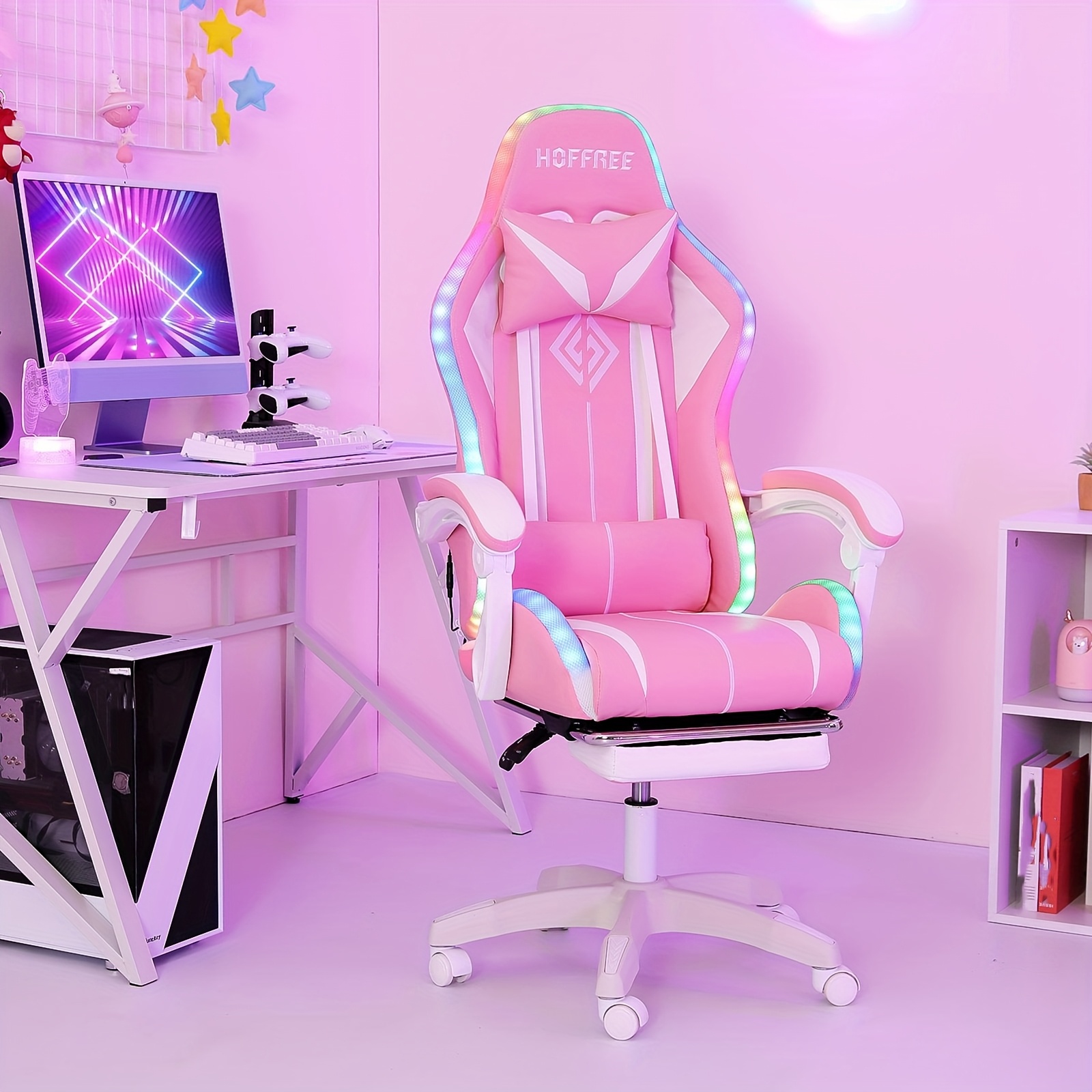 gaming chair wireless speakers led rgb lights massage Temu