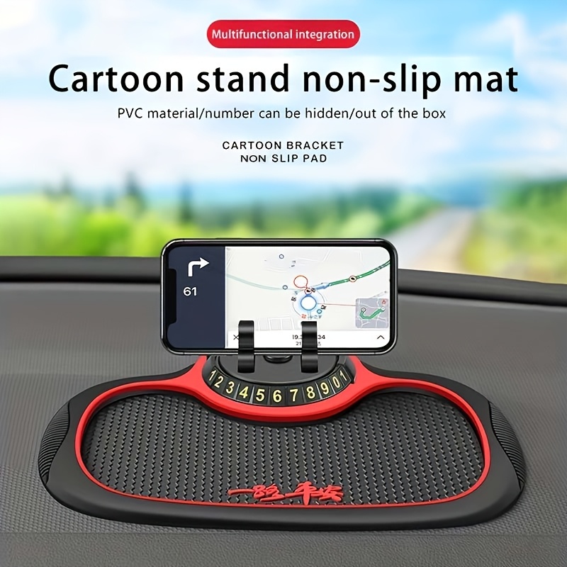 Tapis Antidérapant Voiture 2 Pièces - Pour Tableau De Bord Et Téléphone | Accessoire Auto Pratique