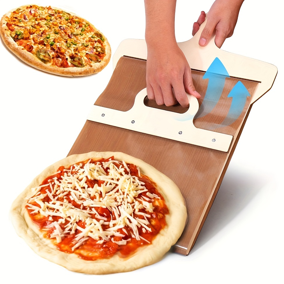 

1/2pcs, Baking Spatula, Sliding Pizza Peel, The Pizza Peel That Transfers Pizza Perfectl, Pizza Paddle With Handle, Non-stick, Pizza Spatula Paddle For Indoor & Outdoor Ovens, Pizza Accessories