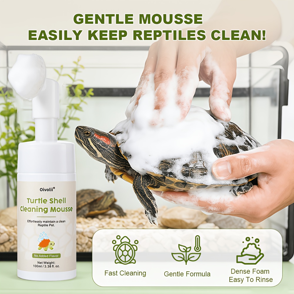 Turtle Shell Cleaning Mousse - Deep Cleansing, Spray and Wipe, No Rinse Required, Convenient and Quick, Daily Care