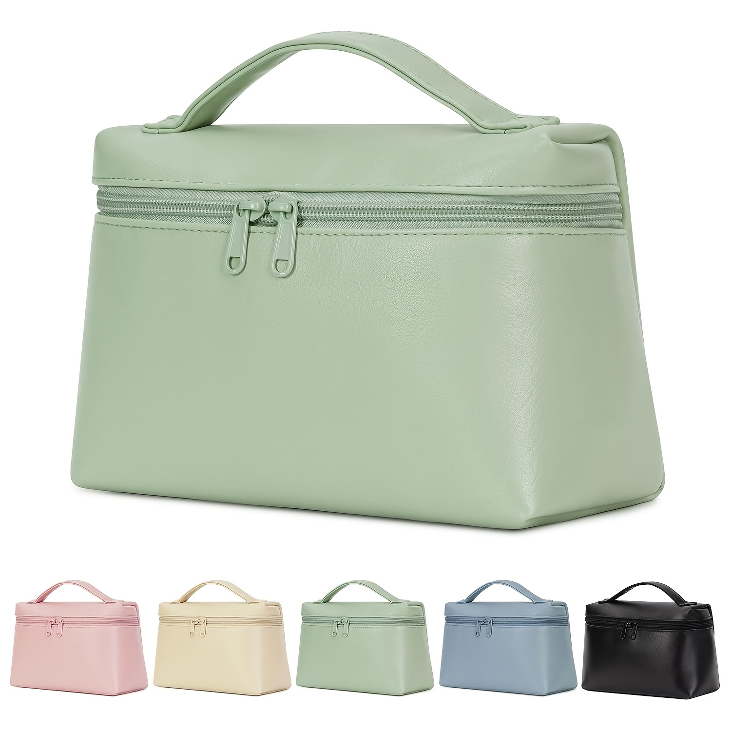 TEMU Large Cosmetic Bag With Extra Detachable Bag And Separate Brushes Compartment Travek Makeup Bag For Toiletries Make Up Accessories Great Present Idea