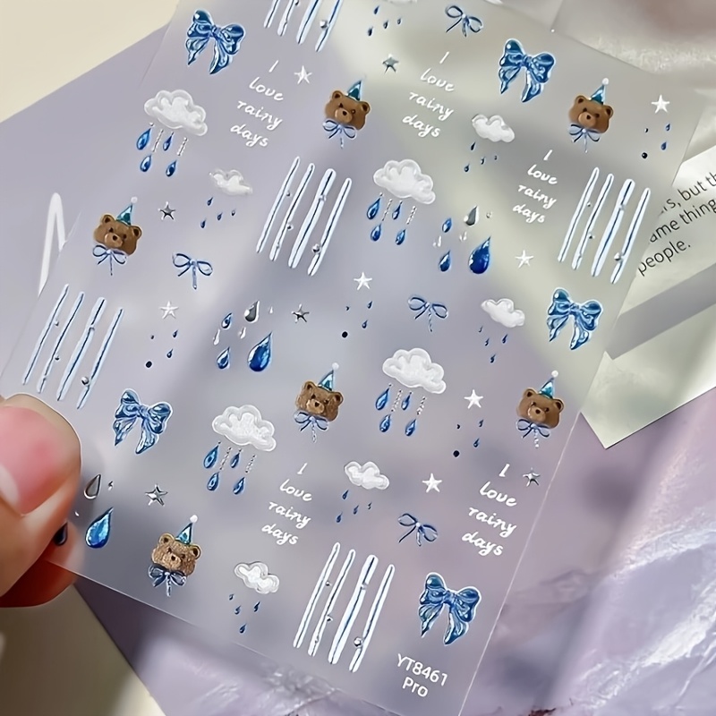 TEMU A For A Little Bear, Suitable For Personal Use, Suitable For Weddings, Parties, Daily Nail Art - Fashionable And Versatile Nail Art Decoration,