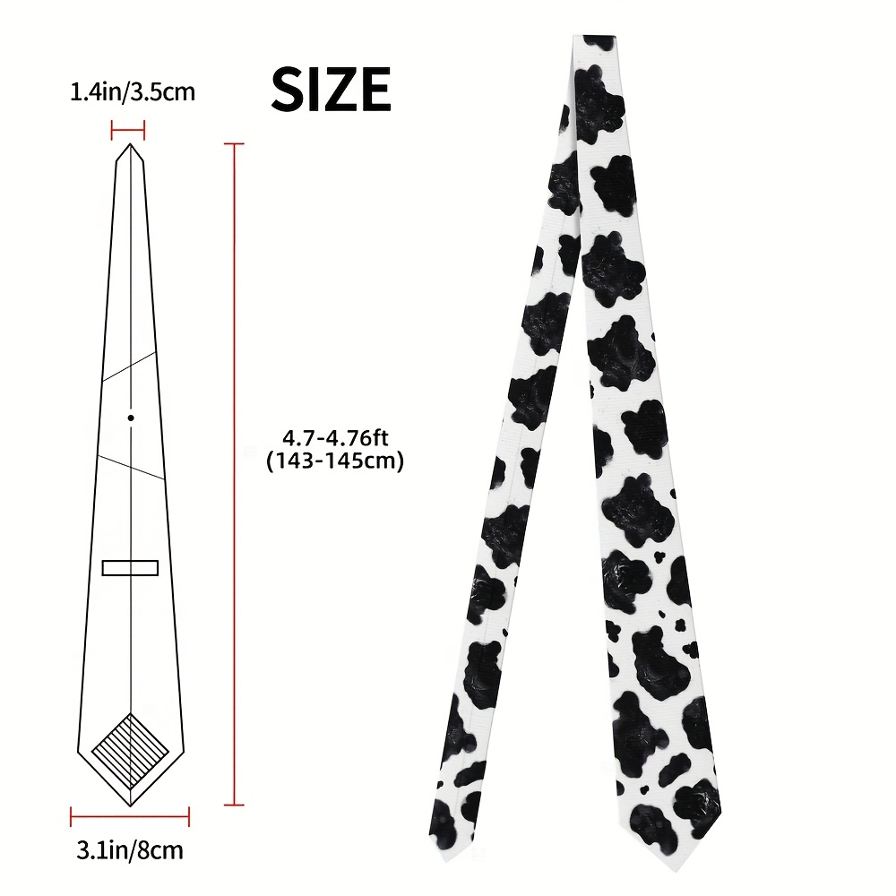 TEMU 1pc Cravate à imprimé pour hommes - Polyester , lavable, design à , parfait pour les réunions d', les événements formels et les rassemblements ,