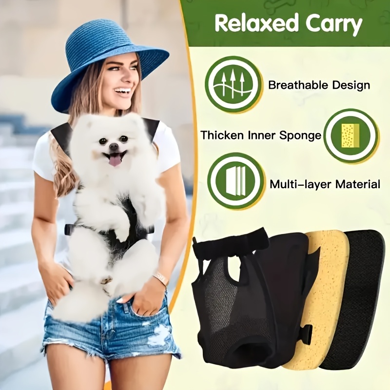 

Pet Carrier Backpack For Dogs And Cats, Breathable Polyester, Padding, Comfortable Portable Pet Tote With Relaxed Carry Design For