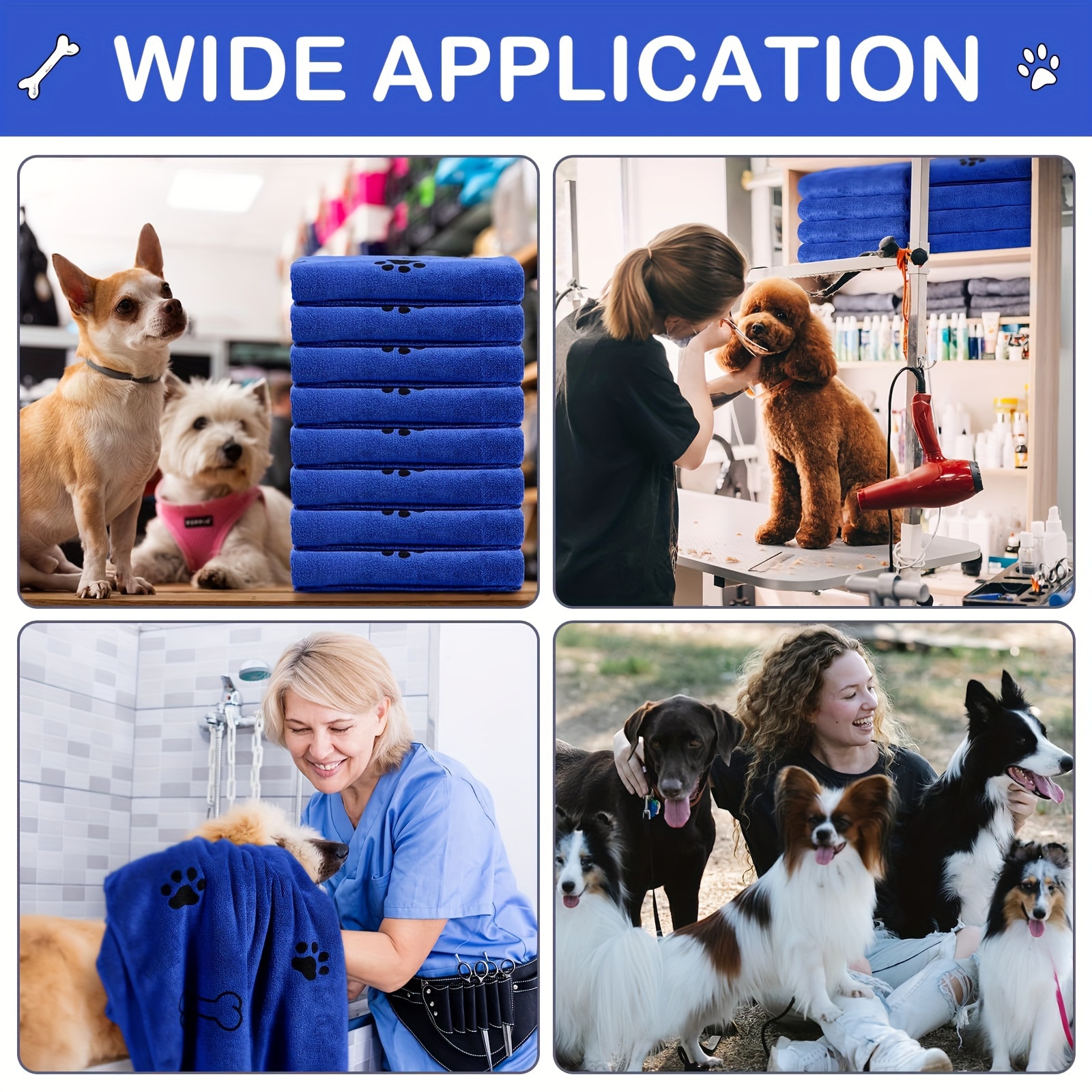 2/4 Pieces Ultra-fine Fiber Dog Melon Towels for Drying, Quick Drying Dog Paw Towels for Small Dogs, Cats, Pets, Medium-sized Dog Pet Bath Products