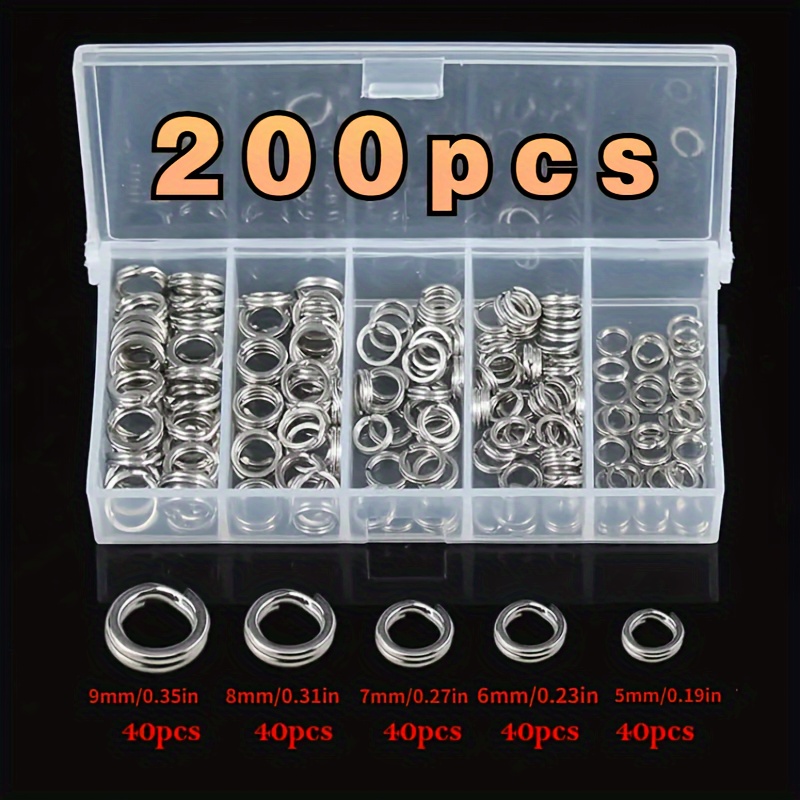 

200pcs Premium Stainless Steel Split Rings - High Strength, Rust-resistant Snap Connectors - Heavy Duty Lure For , Ideal For Fishing Gear