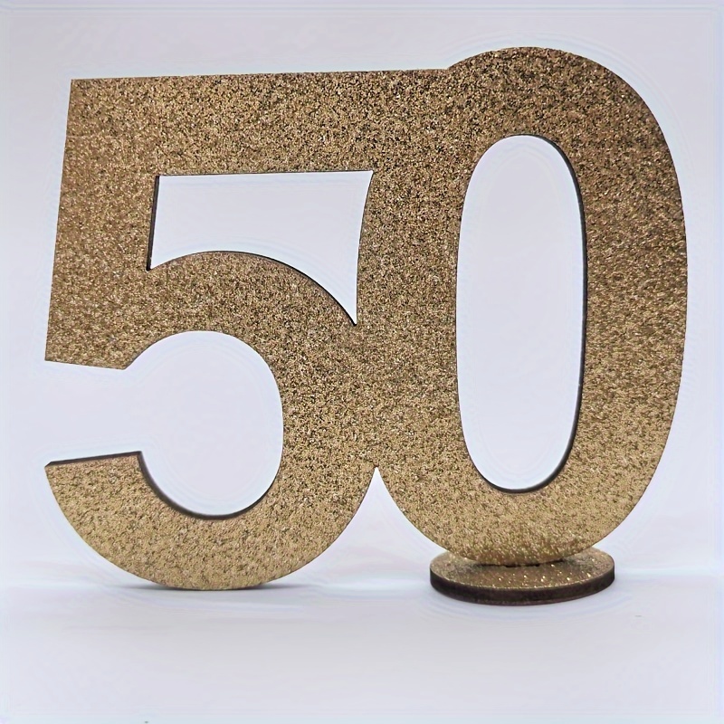 Image of Wooden Table Decoration For Anniversary Celebrations, Birthday Decor