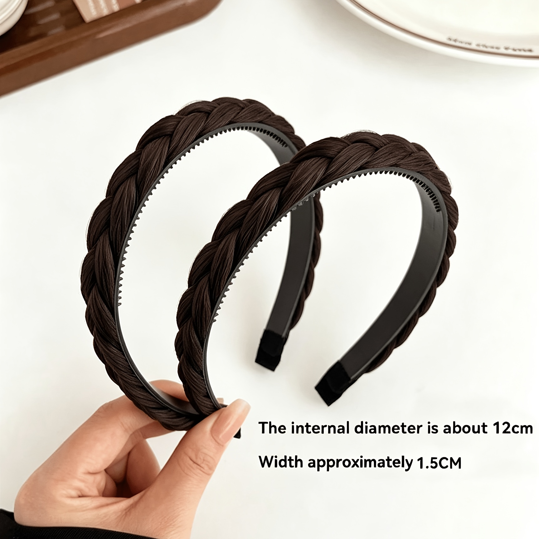 TEMU Bandeau style perruque naturelle, 1-2 pièces, nouveau produit