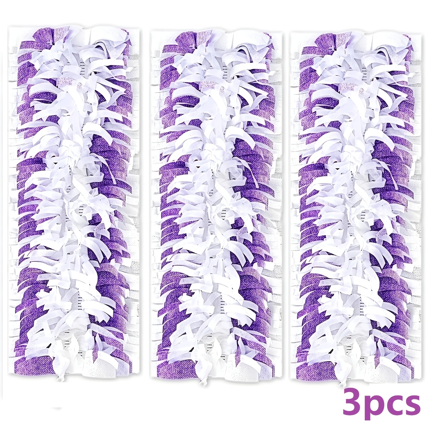 TEMU Lot de 3 tampons de serpillière jetables violets, épaissis et améliorés, à double usage pour nettoyage humide et sec, recharges de remplacement