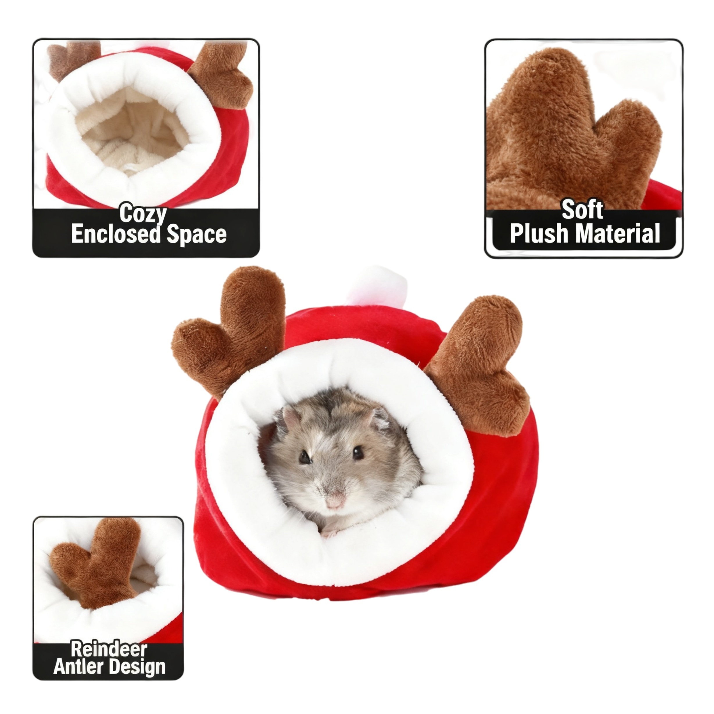 Cute Reindeer Antlers Hamster Bed
