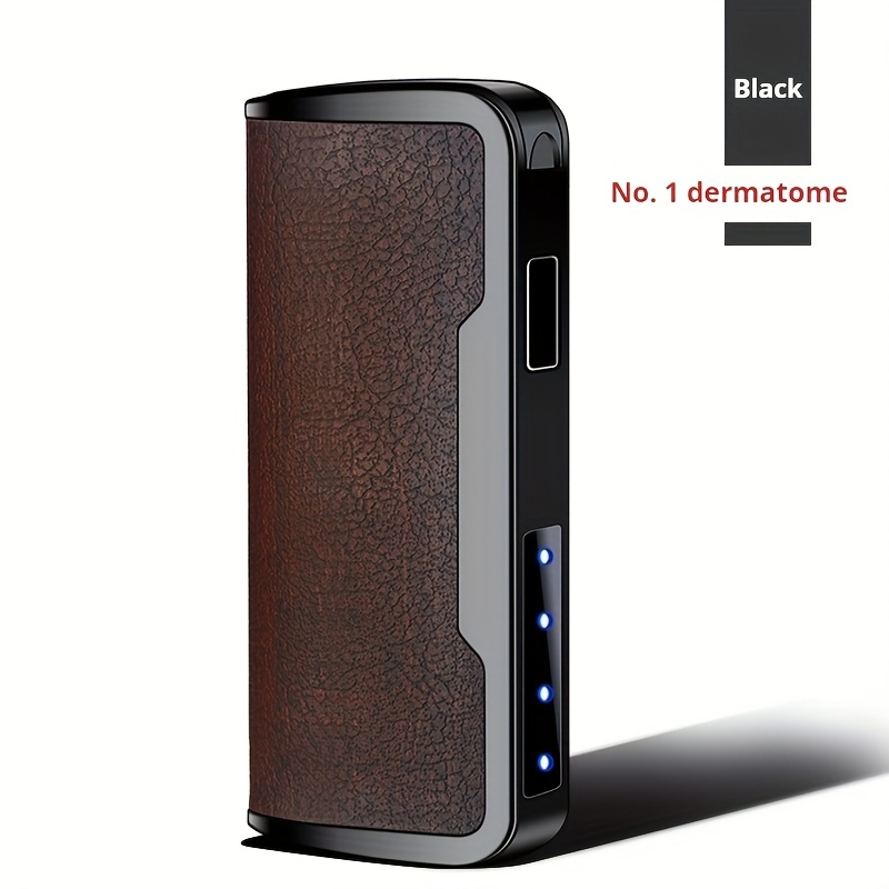 Image of Windproof Electric Arc Plasma Lighter, Usb-c Rechargeable Flameless Lighter With Battery Indicator, Vintage Style With Surface And Metal Frame, Lightweight, In A Gift Box Suitable For Men