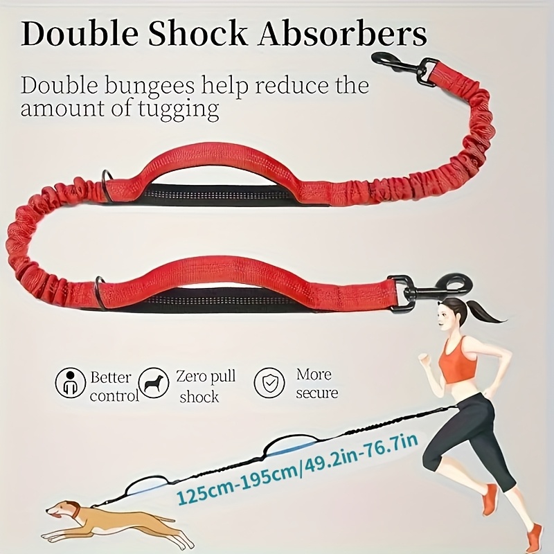 Portable Reflective Dog Leash with Waist Bag