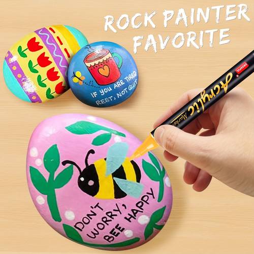 rotuladores de pintura acrílica de 60 c es, de pintura impermeables de punta para pintar , tela, metal, vidrio, madera, , cerámica, plástico, no tóxicos y , suministros y manualidades premium