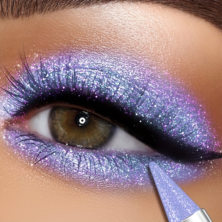   glitter eyeshadow pencil waterproof sweatproof monochromatic   metallic shimmer   for   makeup looks makeup essentials monochromatic makeup creamy texture eye makeup glitter