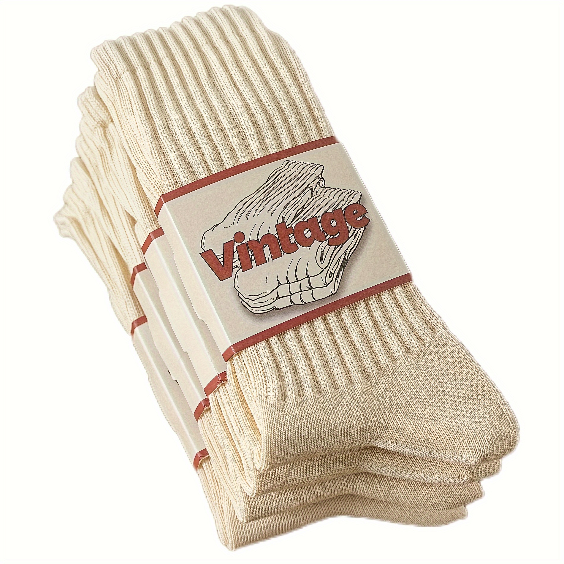 

4 Pairs Unisex Solid Socks, Simple & Breathable Mid Tube Socks, Women's Stockings & Hosiery