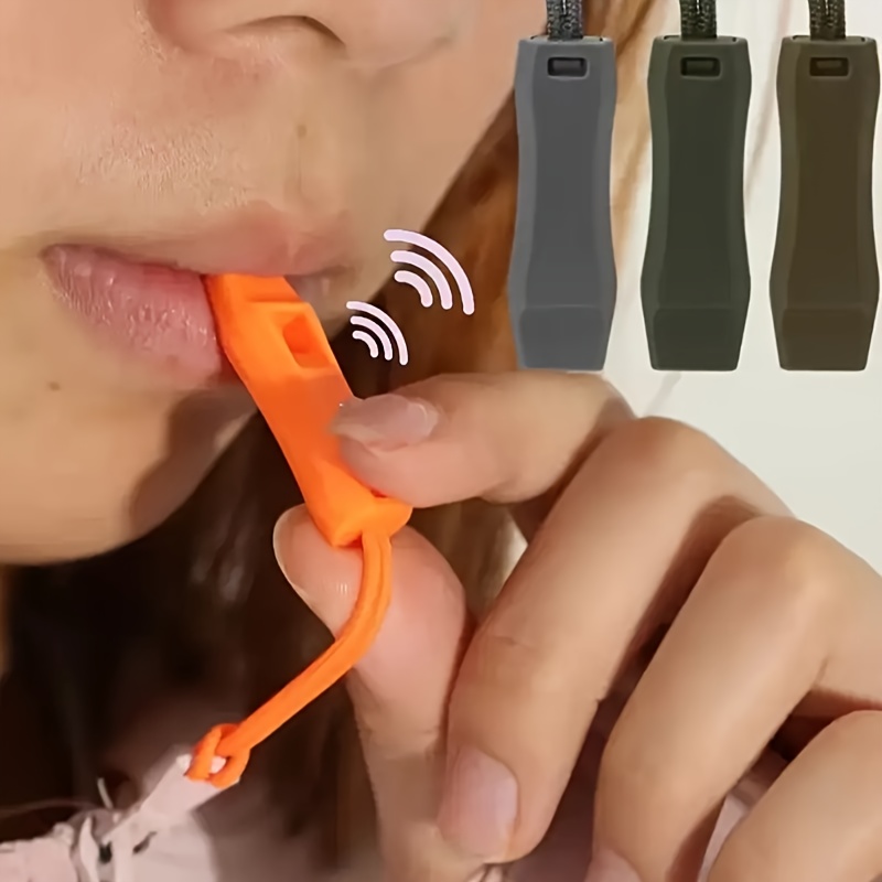 6pcs Outdoor Survival Whistle Set with Lanyard