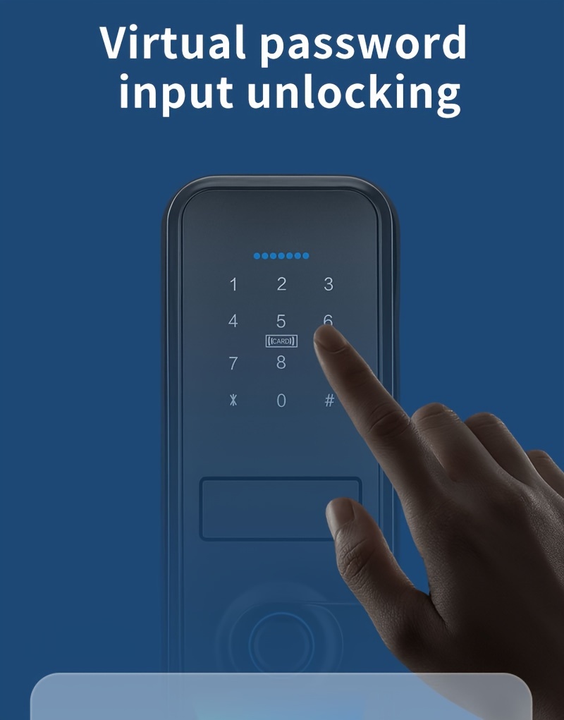 Puerta Electrónica Inteligente TUYA con Huella Digital - Cerradura Multifunción, Fácil Instalación