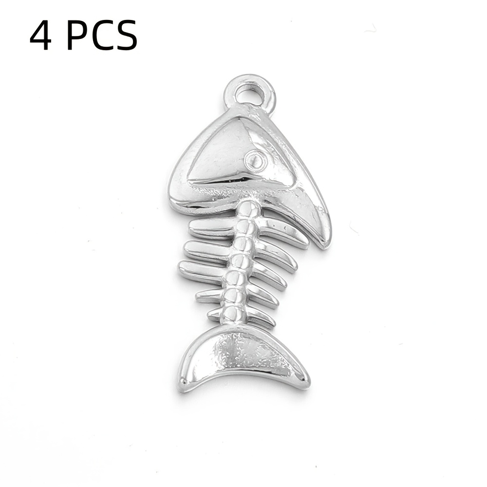 4pcs Ocean Animal Shaped Charms, Cute Decorative Pendants