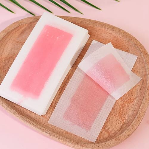 16pcs rose scented wax strips for hair removal facial eyebrow lip and beard wax strips portable and practical and fast hair removal gentle and non irritating for face upper lip legs bikini shoulders chin