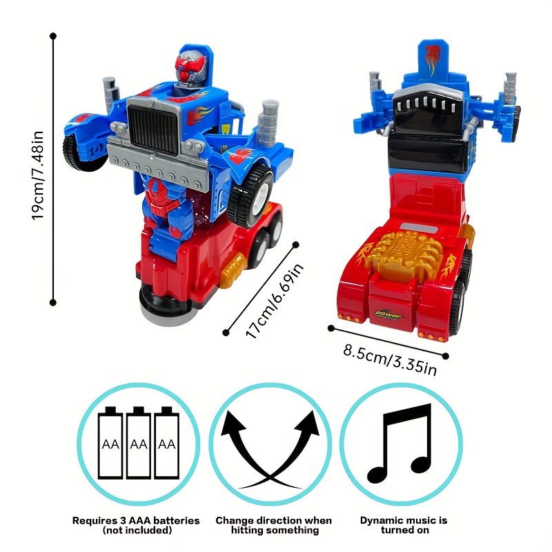 stunt truck electric toy with lights music automatic obstacle avoidance 36v battery powered abs material christmas halloween robot toy design durable construction Product details 2