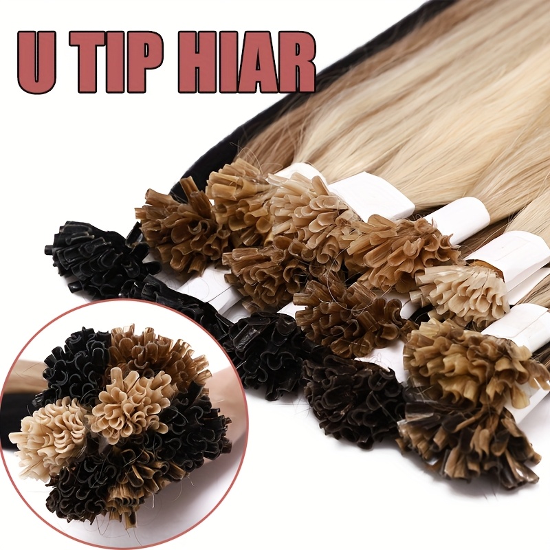 50stramds pack 30g natural human hair extensions hot fusion u tip16 22 inch straight smooth texture for women natural look adds length multi ethnic friendly easy to   hair accesories hair enhancement for daily life   details 1