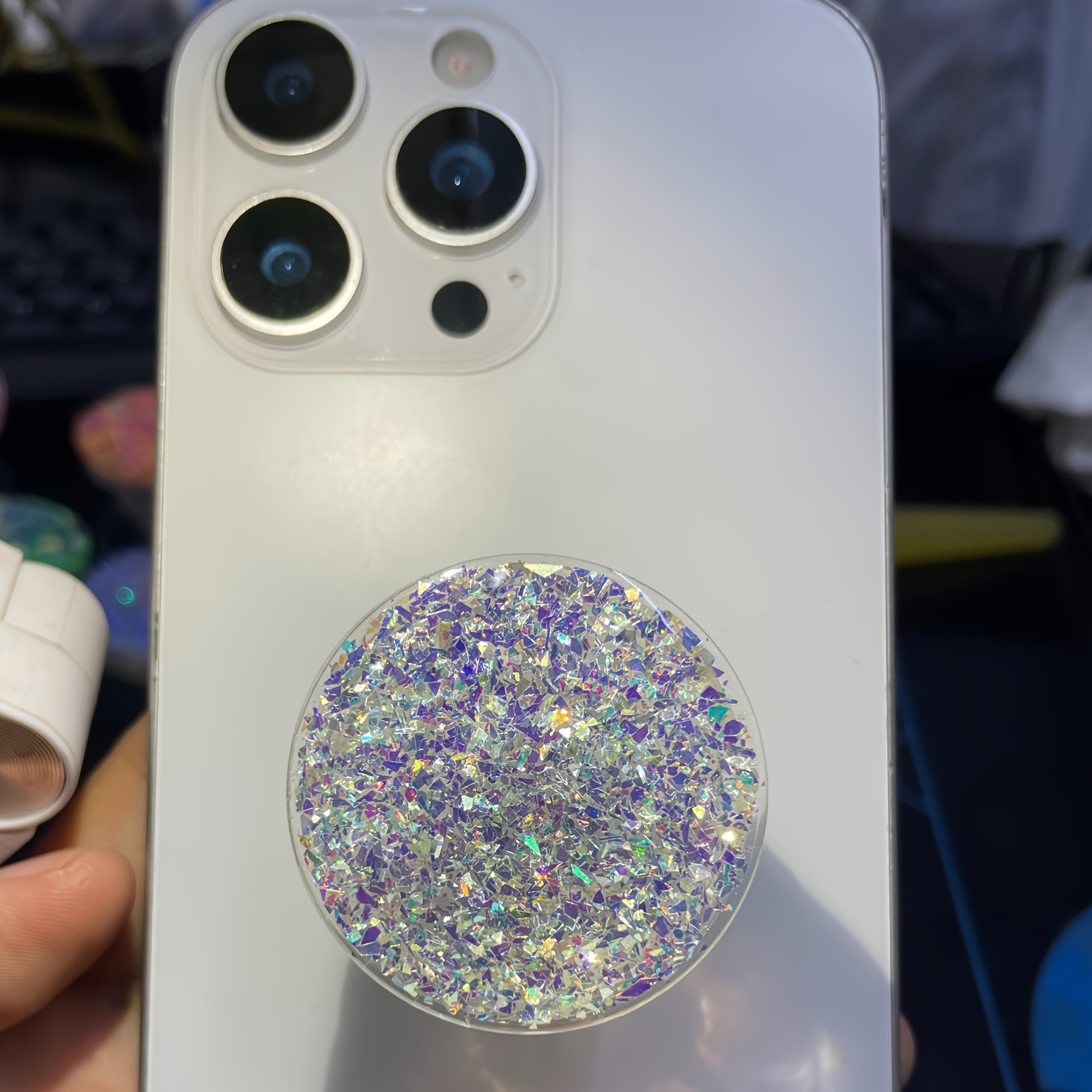TEMU 1 support de téléphone "" à paillettes haute , rotation multifonctionnelle à 360°, support de téléphone portable