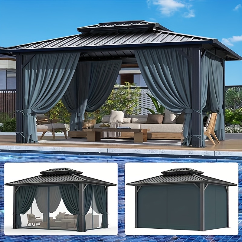 heavy duty gazebo double roof flame - Temu
